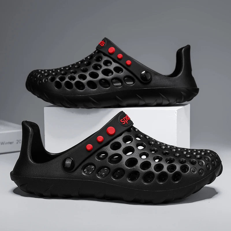 Summer Shoes Men Clogs Eva Slippers Men Flat Sandals Breathable Hole Shoes Men Beach Home Leisure Slides Men Summer Shoes
