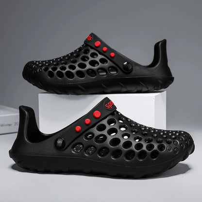 Summer Shoes Men Clogs Eva Slippers Men Flat Sandals Breathable Hole Shoes Men Beach Home Leisure Slides Men Summer Shoes