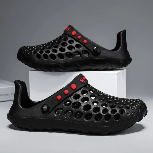 Summer Shoes Men Clogs Eva Slippers Men Flat Sandals Breathable Hole Shoes Men Beach Home Leisure Slides Men Summer Shoes
