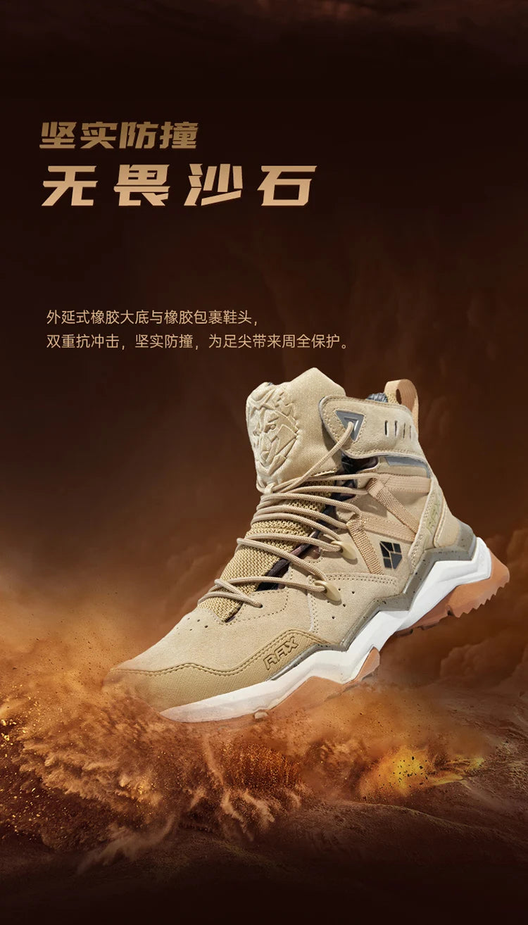 RAX Men Hiking Shoes Mid-top Waterproof Outdoor Sneaker Men Leather Trekking Boots Trail Camping Climbing Hunting Sneakers Women