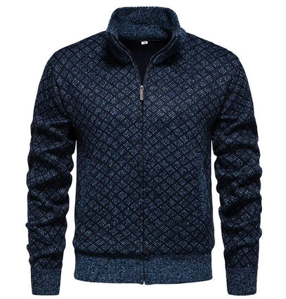 Men's knit sweater Korean version of the new trend of fall and winter casual collar sweater cardigan jacket men's clothing