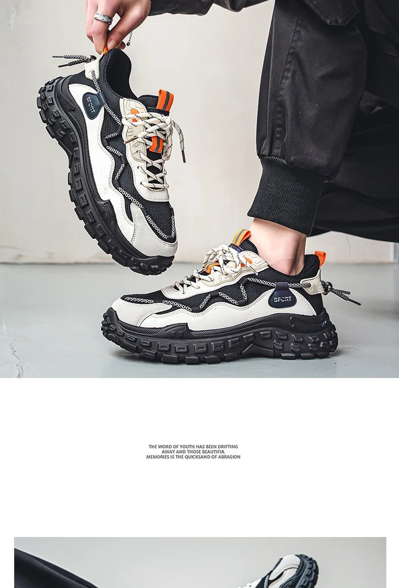 Men's sports running shoes breathable anti slip casual sneaker outdoor walking shoes for male students and men