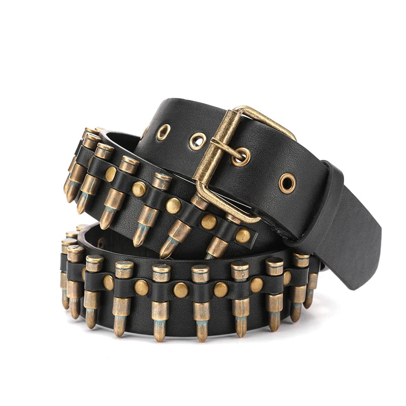 Fashion New Bronze Belt Metal Belt Men And Women Punk Hardware Jeans Belt Y2K Belt Designer Belt Women's BeltUniversal Box