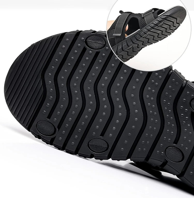 Men's 2026 New Summer Water Shoes Slip-On Breathable Mesh Quick-Dry Anti-Slip Driving Beach Outdoor Sports Sandals