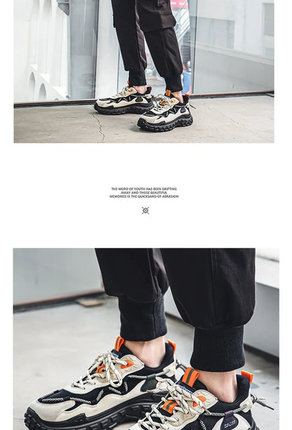 Men's sports running shoes breathable anti slip casual sneaker outdoor walking shoes for male students and men