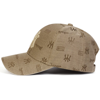 Unisex MY Letter Embroidery Baseball Caps Spring and Autumn Outdoor Adjustable Casual Hats Sunscreen Hat Sports Cap