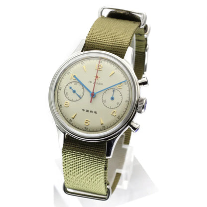 Red Star Retro 1963 Chronograph ST1901 Hand Winding Movement Air Force Pilots Aviation Sapphire Men Mechanical Watch Waterproof