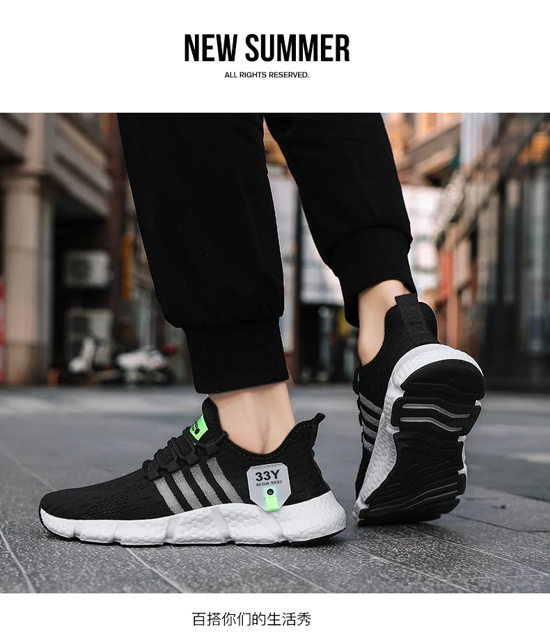 Men Shoes Breathable Classic Running Shoes For Women Outdoor Light Comfortable Mesh Shoes Slip On Walking Sneakers Unisex Tennis