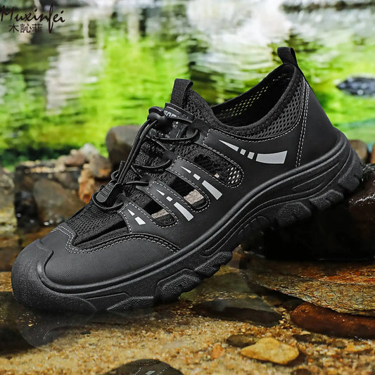 Men's 2026 Summer New Fashion Breathable River Trekking Shoes, Outdoor Beach Shoes, Soft Sole Quick-Dry Footwear