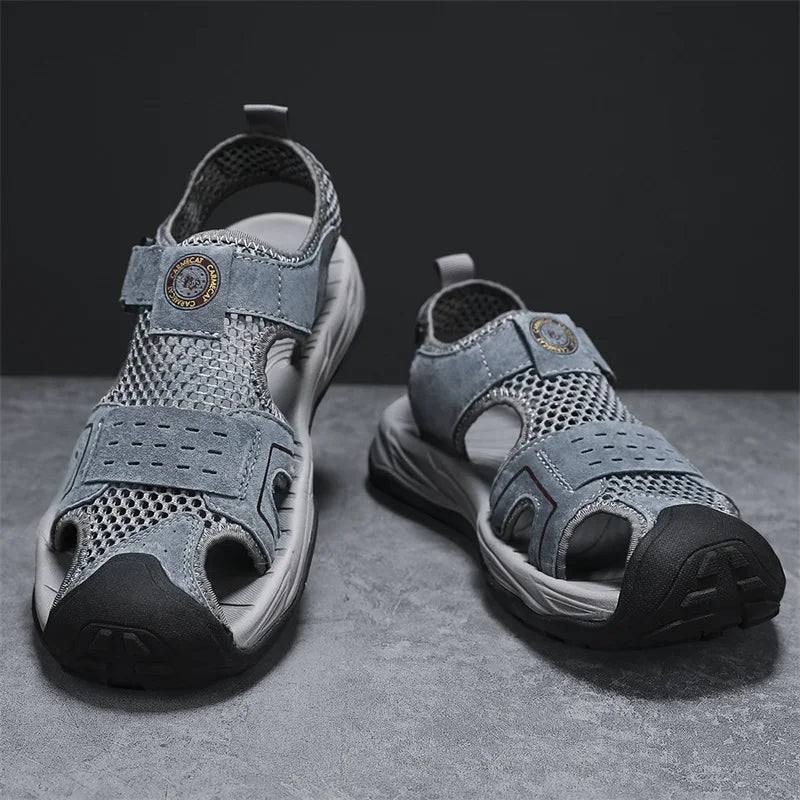 Summer Men' Sandals Breathable Beach Shoes Outdoor Men Casual Sandalies Fashion Male Casual Flats Quick Dry Walking Summer Shoes