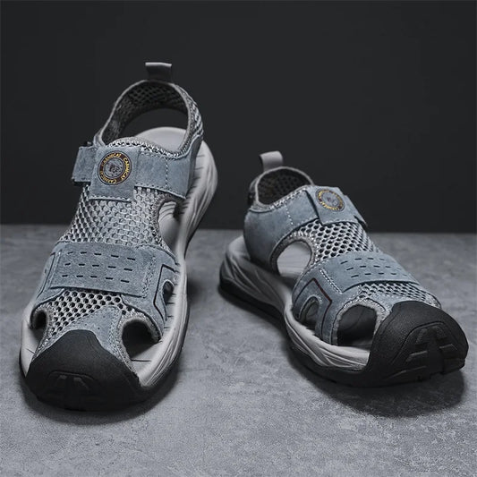 Summer Men' Sandals Breathable Beach Shoes Outdoor Men Casual Sandalies Fashion Male Casual Flats Quick Dry Walking Summer Shoes