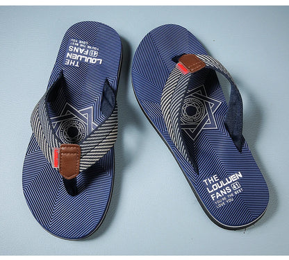Men's Cotton Slippers Comfortable Breathable Home Footwear Soft Slip On Summer Sandals