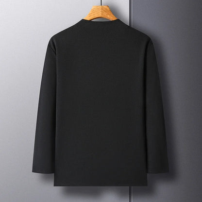 New Men's Casual Solid Color Long Sleeved Cardigan Cloak Spring and Autumn Fashionable Comfortable Top