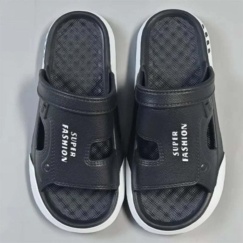 2026 Summer Outdoor Waterproof Slippers Men Eva Soft Lightweight Platform Beach Sandles Male Thick Sole Non Slip Fishing Slides