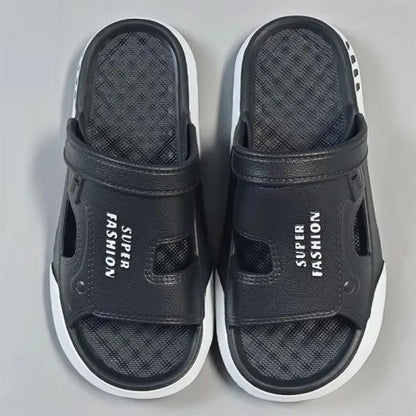 2026 Summer Outdoor Waterproof Slippers Men Eva Soft Lightweight Platform Beach Sandles Male Thick Sole Non Slip Fishing Slides