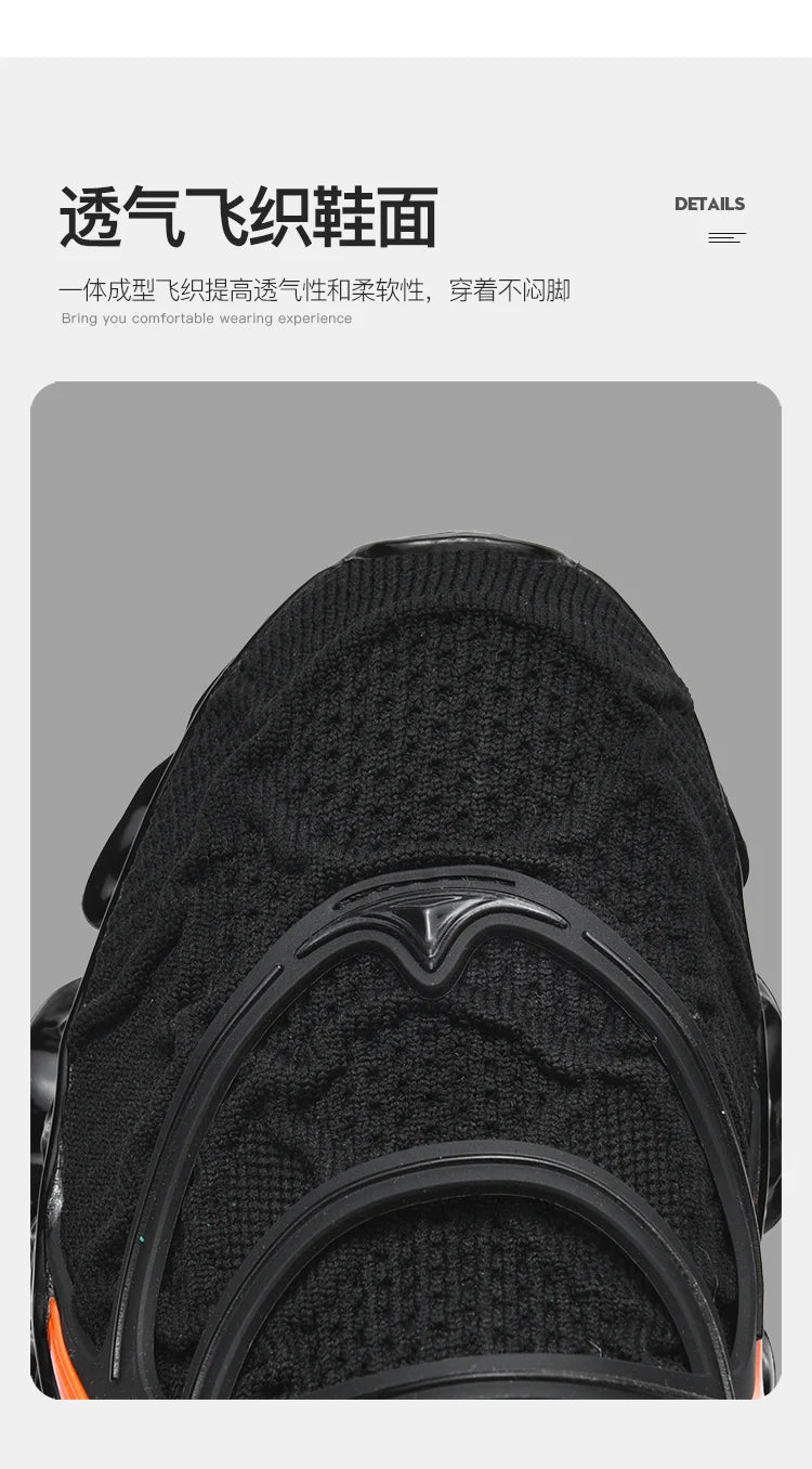 Men's Blade Type Shoes Breathable Shock Absorption Running Shoes Non-Slip Shoes For Jogging Tennis Gym Casual Walking Sneakers