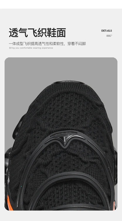 Men's Blade Type Shoes Breathable Shock Absorption Running Shoes Non-Slip Shoes For Jogging Tennis Gym Casual Walking Sneakers