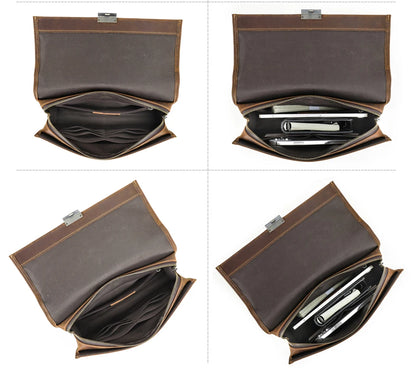 CONTACT'S Genuine Leather Clutch Bags Men Password Retro Wrist Strap Handbag iPad Travel Business Fitness Clutch Wallet