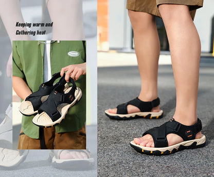 Summer Outdoor Sandals Leisure Fashion Sneakers Vacation, Beach Breathable, Wear-Resistant Hiking and Walking, Men's Sandals