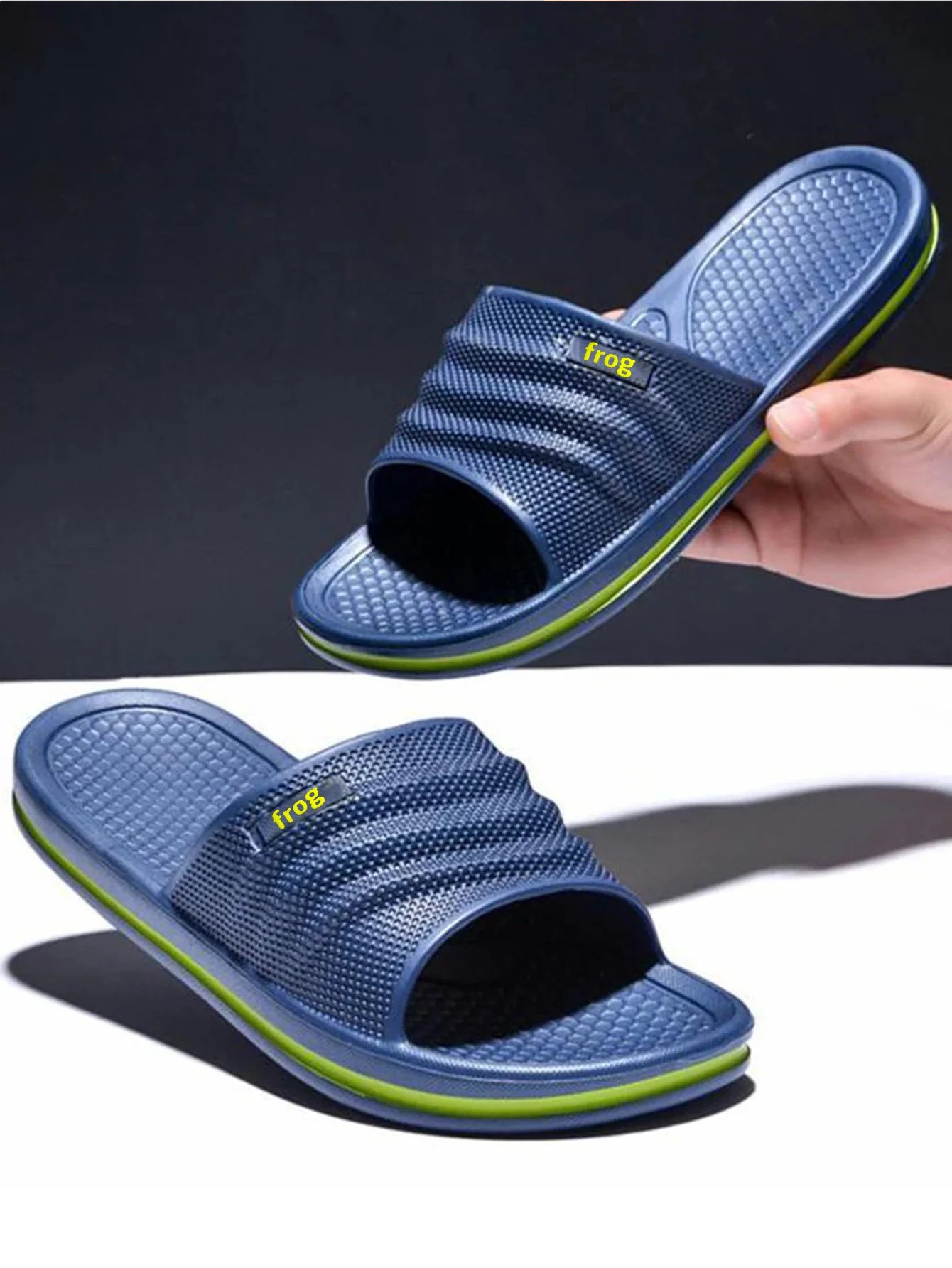 Summer men's slippers with EVA soft sole suitable for comfortable living rooms, bathrooms, and cool sandy beaches