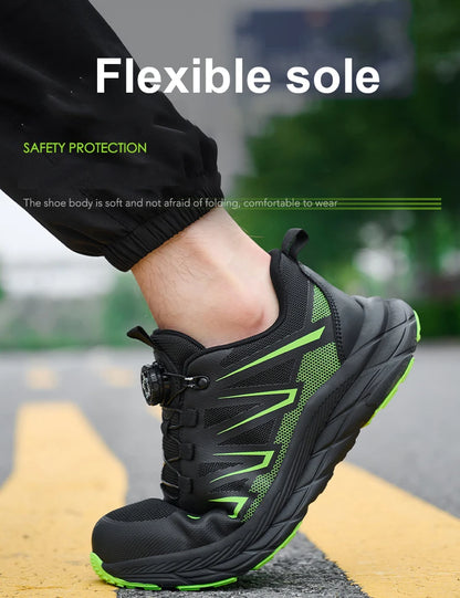 Fashion Safety Shoes Men Steel Toe Work Shoes Anti-smash Anti-puncture protection Construction Functional Shoes Men Work Boots