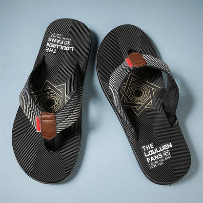 Men's Cotton Slippers Comfortable Breathable Home Footwear Soft Slip On Summer Sandals