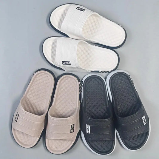 Plus Size 47 Non Slip Bedroom Slippers Men Summer 2026 Lightweight EVA Indoor Slippers Fashion Patchwork Man's Soft Home Slides