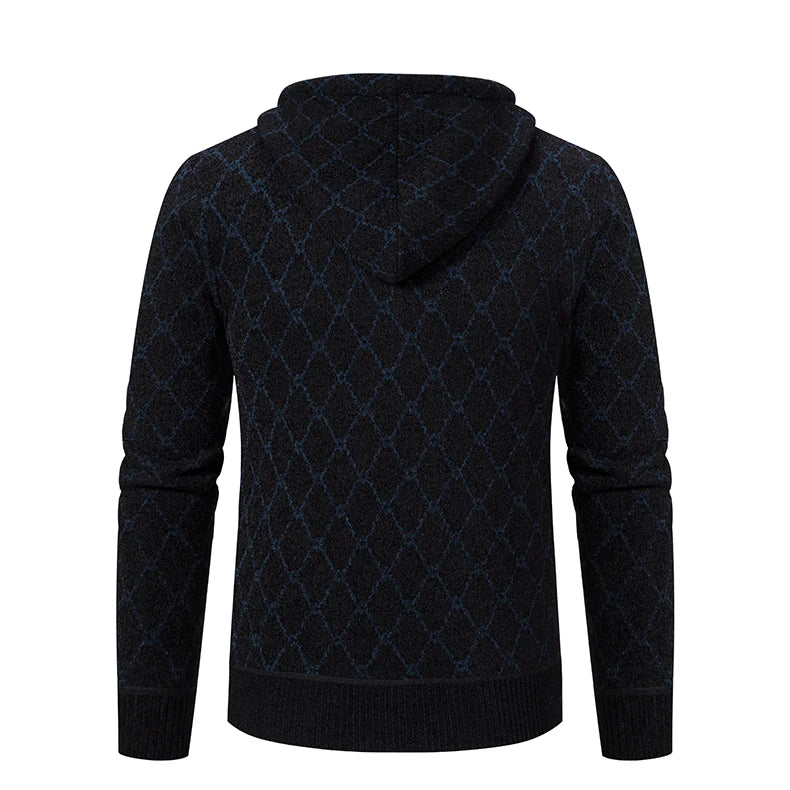 Winter plus velvet padded cardigan sweater men's sweater warm coat