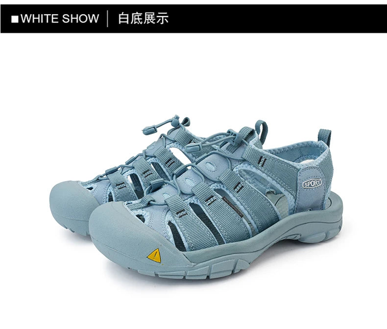 Fashion Men's Casual Mesh Outdoor Beach Sandals Light Breathable Shoe for Men Anti-slip Waterproof Sandal Man Comfortable Shoes
