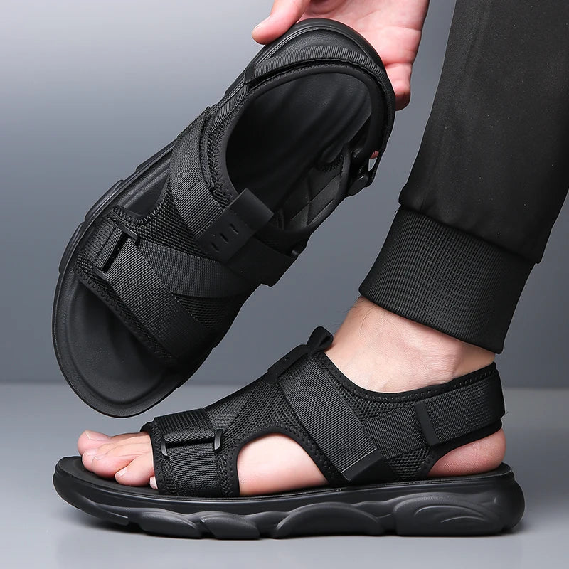 YRZL Sandals Soft Comfortable Non-Slip Men Shoes High Quality Beach Sandals Mens Gladiator Sandals Summer Casual Flat Shoes