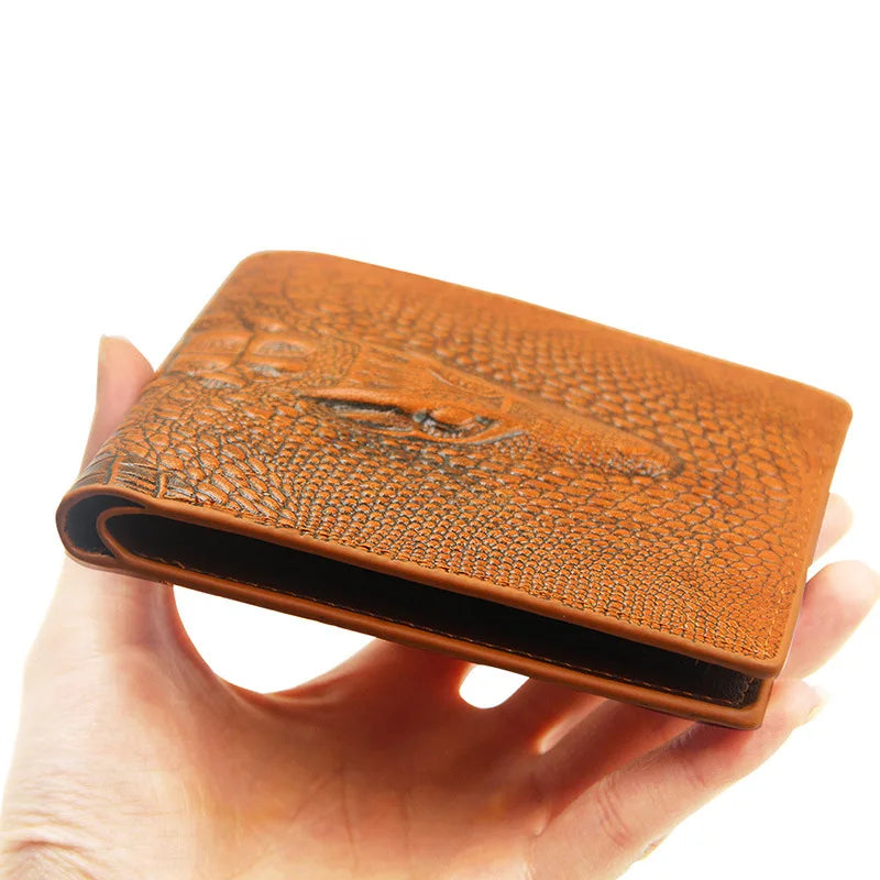 Men's Wallets Luxury Alligator Pattern Men Money Bag Safe Clutch Bag Business Style Male Money Purse Card Fashion Casual Holder