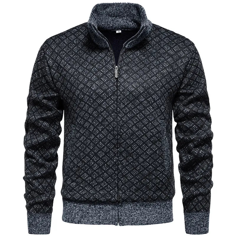 Men's knit sweater Korean version of the new trend of fall and winter casual collar sweater cardigan jacket men's clothing