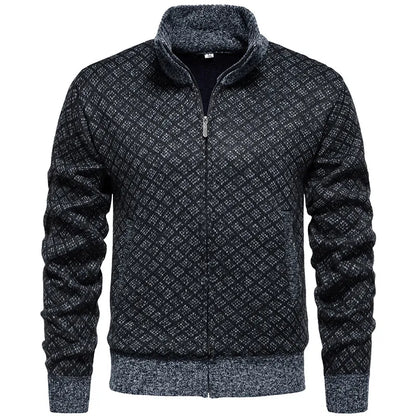 Men's knit sweater Korean version of the new trend of fall and winter casual collar sweater cardigan jacket men's clothing