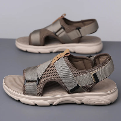 YRZL Sandals Soft Comfortable Non-Slip Men Shoes High Quality Beach Sandals Mens Gladiator Sandals Summer Casual Flat Shoes