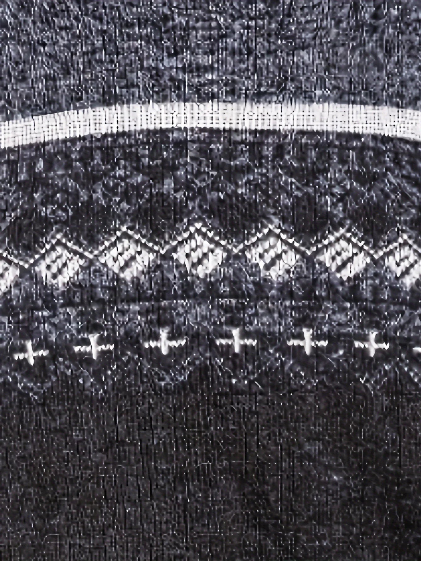 Men's Zip Up Fair Isle Cardigan Sweater Warm Knit Jacquard Stand Collar Casual Winter Pullover with Thermal Lining