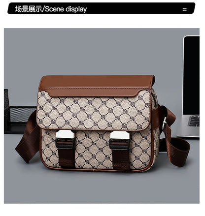 2026 New Design Shoulder Bag Men Crossbody Bag Fashion Business PU Leather Chest Bag Male Mobile Phone Bag Purses Handbags