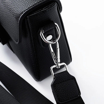 High-End Men's Stylish Crossbody Bag PU Leather Sling Bag Minimalist Business Shoulder Bag Perfect for Daily Commute Travel