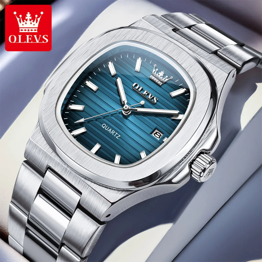 OLEVS 3696 Quartz Watch For Men Luxury Calendar Waterproof Business Men's Wristwatch Luminous Big Dial Fashion Simple Man Watch