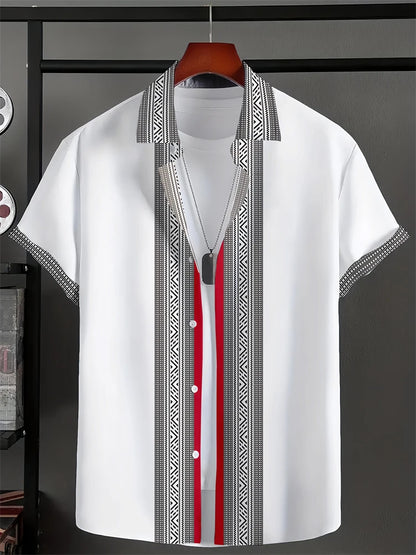 New Men's Large Size Shirts Daily Versatile Comfortable Breathable Short-sleeved Men's Button-down Shirts Fashion Men's Clothing