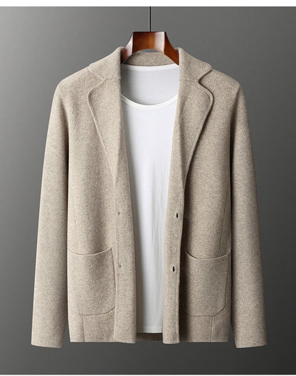 New autumn and winter cashmere sweater large size men's thickened cashmere knitted cardigan casual jacket top