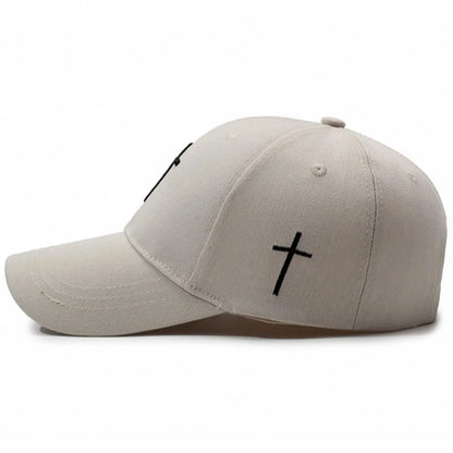 New Cross Embroidered Baseball Hat Adjustable UV Protect Duck Tongue Cap Breathable Show Face Small Sun Hat Unisex