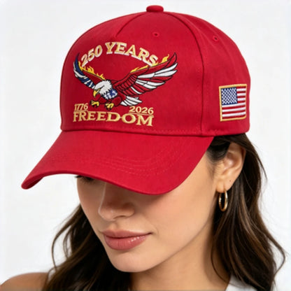 One USA 250th Anniversary Embroidered Baseball Cap Suitable for both men and women An ideal choice for personal use or as a gift