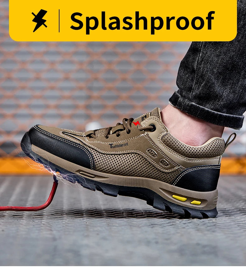 Summer Work Safety Shoes, Men's Puncture Resistant Work Shoes, Protective Shoes, Safety Boots, Tactical Boots