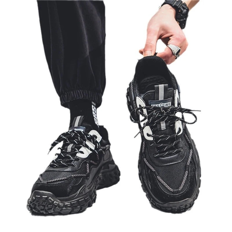 Men's sports running shoes breathable anti slip casual sneaker outdoor walking shoes for male students and men