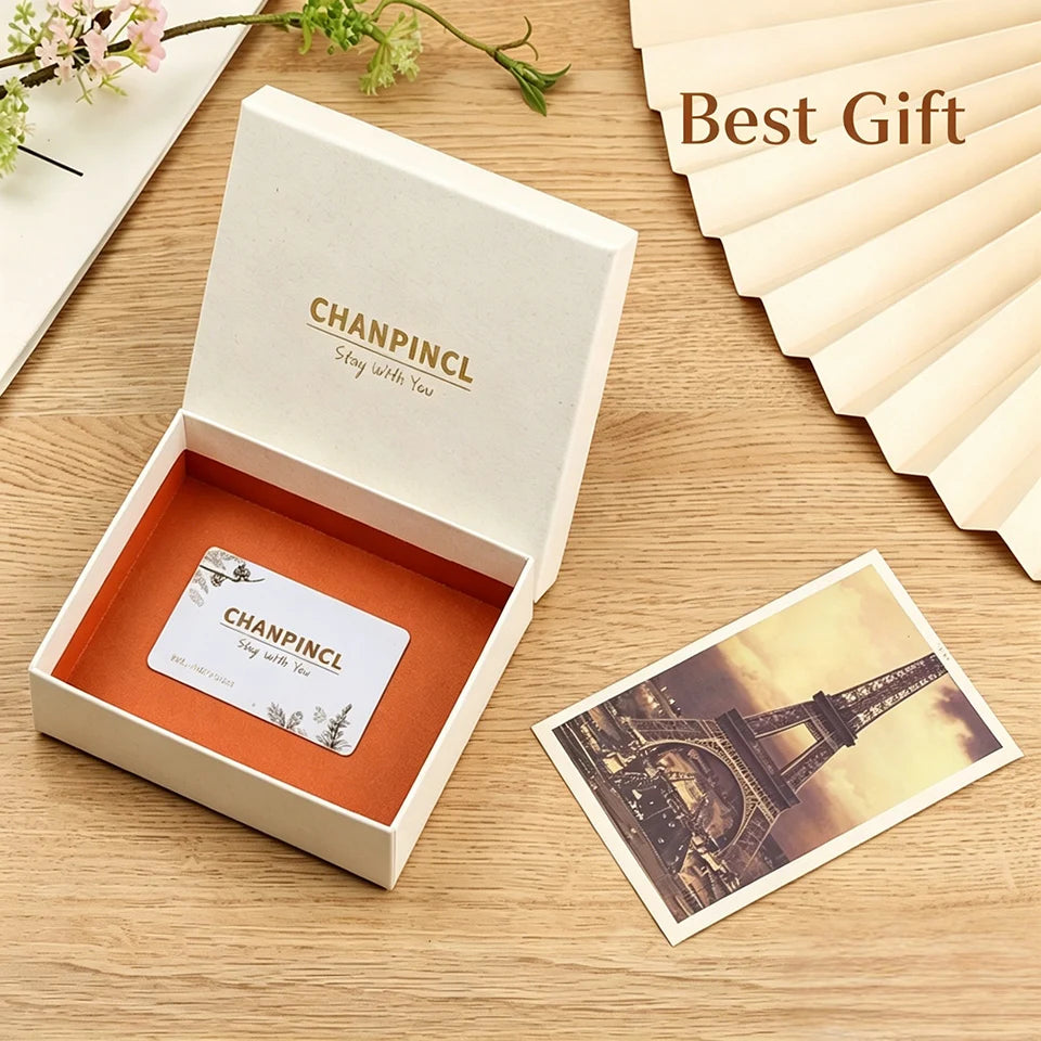 CHANPINCL Men's Italian Top-Grain Cow Leather Slim Tri-Fold Vertical Wallet – Multi-Card, RFID Blocking & Gift Box