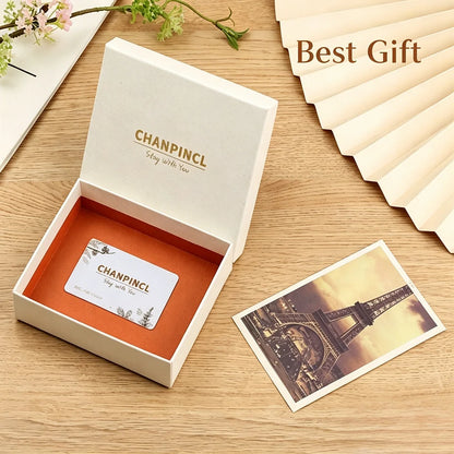 CHANPINCL Men's Italian Top-Grain Cow Leather Slim Tri-Fold Vertical Wallet – Multi-Card, RFID Blocking & Gift Box