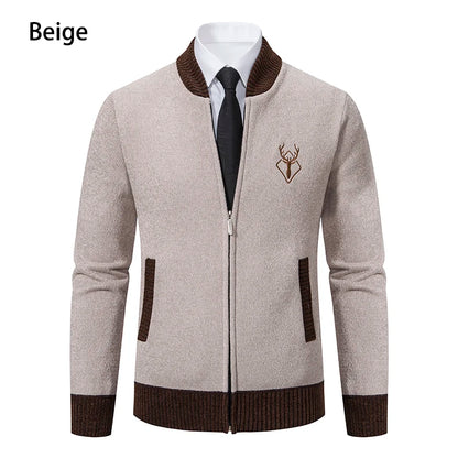 Vintage Men Knitted Sweaters Cadigan Men's Casual Fashion Button Up Cardigans Jackets Autumn Winter Jumper Coat