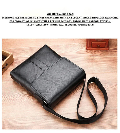 Soft leather shoulder bag, men's business casual bag, crossbody bag, men's bag, crossbody bag, small leather bag, hanging bag