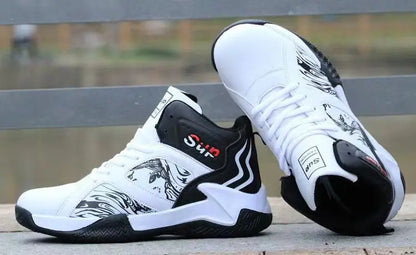 New Anti-Slip Men's Sneaker High Top Men's Basketball Shoes Luxury Comfortable Running Shoes Fashionable Versatile Casual Shoes