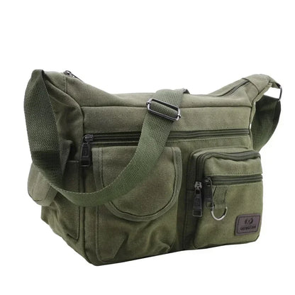 Heren Casual Sling Bag Messenger Crossbody Schouder Unisex Reizen Outdoor Vintage Tassen